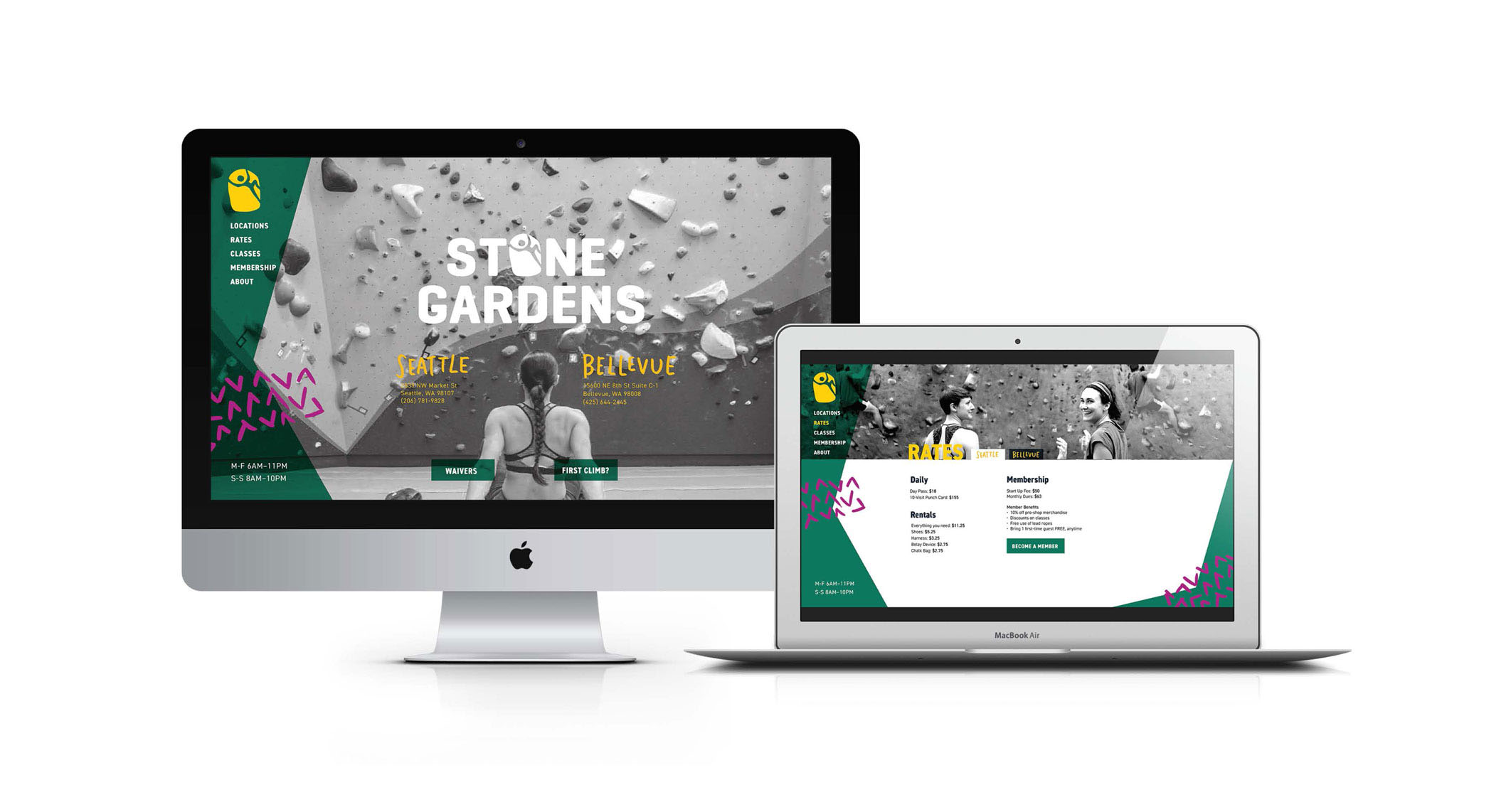 An image of the rebranded Stone Gardens homepage.